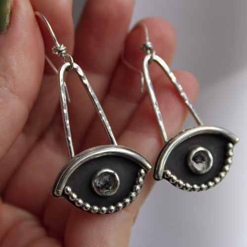 Spirit Eye Earrings (Herkimer Diamond)