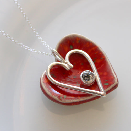 Herkimer Heart Necklace