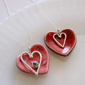 Herkimer Heart Necklace