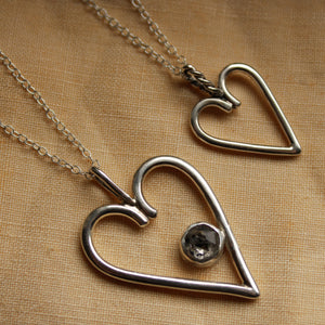 Herkimer Heart Necklace