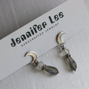 Moon Drops (Moonstone + Labradorite)
