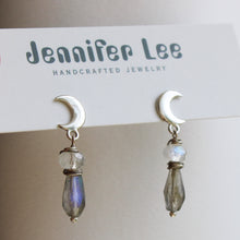 Load image into Gallery viewer, Moon Drops (Moonstone + Labradorite)