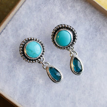 Load image into Gallery viewer, Turquoise Studs (with Kyanite)